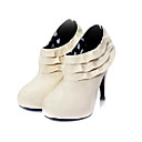 Top Qualit� Pu Sup�rieure � Talons Hauts Botte Courte Avec La Chaussure Occasion Sp�ciale Volant / Chaussures De Mode (0987-x2984)