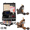 Damas De Premi�re Qualit� Fabriqu�s � La Main 2 Machines De Tatouage Kit Avec Alimentation Sup�rieure Conduit (ly029)