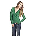 Manches D�collet� V Fronces Boutons Long Pull En Cachemire / Chandails En Cachemire Des Femmes (ff-b-bi0681006)