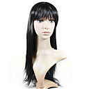 Capless Extra Long Synth�tique De Haute Qualit� Naturelle Regard Noir Perruque Cheveux Raides (0988-ns005)