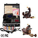 Damas De Premi�re Qualit� Fabriqu�s � La Main 2 Machines De Tatouage Kit Avec Alimentation Sup�rieure Conduit (ly051)
