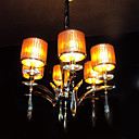 Chrome De Fer L�ger 6-plafonnier En Cristal Avec Couvercle De La Lampe (1048-nt9610-6)