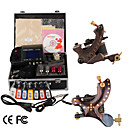 Damas De Premi�re Qualit� Fabriqu�s � La Main 2 Machines De Tatouage Kit Avec Alimentation Sup�rieure Conduit (ly003)