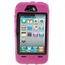 Extra Fuerte Efecto Protector Caso De Vivienda   Protector De Pantalla Para El Iphone 4 (color Rosa)