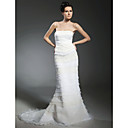Taraji P. Henson Trompette / Sir�ne De Train Bretelles Tribunal Organza Robe De Mari�e (fgy0723)