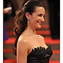 Kristin Davis Personnalis� De Coiffure - Main Attach�e Dans Le Style Long 100% Cheveux Humains Perruque De Cheveux Brun Europ�en Armure (0988-11)