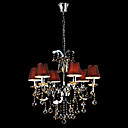 Chrome De Fer L�ger 6-plafonnier En Cristal Avec Couvercle De La Lampe (1048-nt9612-6)
