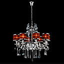 Chrome De Fer L�ger 8-plafonnier En Cristal Avec Couvercle De La Lampe (1048-nt9631-8)