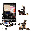 Damas De Premi�re Qualit� Fabriqu�s � La Main 2 Machines De Tatouage Kit Avec Alimentation Sup�rieure Conduit (ly046)