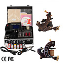 Damas De Premi�re Qualit� Fabriqu�s � La Main 2 Machines De Tatouage Kit Avec Alimentation Sup�rieure Conduit (ly008)