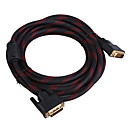 Chapado En Oro Dvi 24  1 Mm Cable Blindado De Conexi�n (5 M De Longitud)