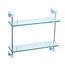 Salle De Bains En Aluminium Accessoires �tag�re En Verre Double (1018-j31-11)