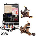 Damas De Premi�re Qualit� Fabriqu�s � La Main 2 Machines De Tatouage Kit Avec Alimentation Sup�rieure Conduit (ly044)