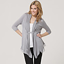 Bleu Demi-manches Touches Design Mousselines D�cor�es Gilet Style Ch�le / Chandails Des Femmes (ff-b-bj1058005)