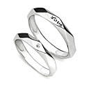 wholesale Amazing 925 Sterling Silver Lovers Rings Set Of 2(0801-HT246)