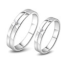 wholesale Amazing 925 Sterling Silver Lovers Rings Set Of 2(0801-HT249)