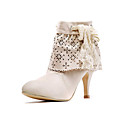 Pu Talones De Bachillerato Bota Corta Con El Zapato De Moda Hoja (0987-c23981)