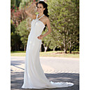 Gaine / Colonne Halter Balayage / Pinceau Train Robe De Mari�e (fsy02273)