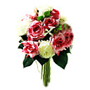 �l�gants En Soie Rose Avec Une D�coration De Mariage Mousseline Ronde Bouquet / Mari�e Bouquet (0797-sim084)