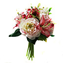 Hibiscus �l�gants En Soie Et Mousseline De Lys � La D�coration De Mariage Bouquet Rond / Bouquet De Mari�e (0797-sim083)