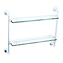 Accesorios De Ba�o Estantes De Aluminio De Doble Cristal (1018-j32-11)