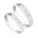wholesale Amazing 925 Sterling Silver Lovers Rings Set Of 2(0801-HT247)