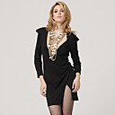 Profundo Escote V Especiales Hombro Vestido De Dise�o De Camisas De Manga Larga / Vestidos De Las Mujeres (ss-a-1055031)