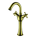 Dos Asas Central De Bronce Antiguo Ba�o Grifo Del Fregadero 0609 A 11320 03