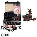 Damas De Premi�re Qualit� Fabriqu�s � La Main Une Trousse De Machines De Tatouage Avec Prise De Courant Sup�rieure Conduit (ly121)