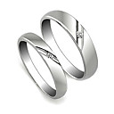 wholesale Amazing 925 Sterling Silver Lovers Rings Set Of 2(0801-HT244)