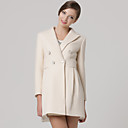 Sp�ciale Double-breasted Manches Longues Manteau De Revers / Manteaux De Femmes (ff-b-1055202)