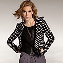 Dot Un Bouton Closured Manches Longues Blazer Cravate / Blazers Pour Femmes (ff-d-bi0736202)