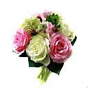 �l�gants En Soie Rose Avec Une D�coration De Mariage Mousseline Ronde Bouquet / Mari�e Bouquet (0797-sim069)