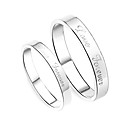wholesale Amazing 925 Sterling Silver Lovers Rings Set Of 2(0801-HT251)