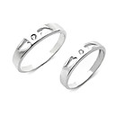 wholesale Amazing 925 Sterling Silver Lovers Rings Set Of 2(0801-HO527)