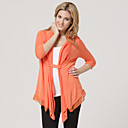 Orange Demi-manches Touches Design Mousselines D�cor�es Gilet Style Ch�le / Chandails Des Femmes (ff-b-bj1058004)
