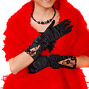 La Boda De Encaje El�stico De Sat�n Guantes Ocasiones Especiales (1082-st778)