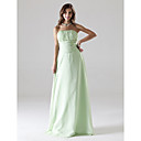 wholesale Empire Strapless Floor-length Chiffon Bridesmaid/ Wedding Party Dress (HSX104)