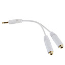Chapado En Oro De 3,5 Mm Est�reo Divisor De Audio Y Conector De Cable (hf250)