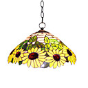 De Tournesol 3-lumi�re Tiffany Lumi�re Pendante (0923-xcds032)