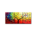 Estirada De 3 Pc Pintura Abstracta Hecha A Mano Set (0192-ycf103768)