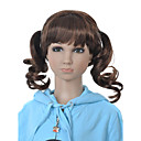 Capless Longueur Moyenne De Haute Qualit� Synth�tiques Perruque Brune Cheveux Boucl�s (0463-lpp502)