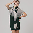 Bandes Palangre Manches Courtes Col Rond Avec Chandail �charpe / Chandails Des Femmes (ff-c-bi0673004)