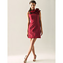 Gaine / Colonne Bijou D�collet� Court / Mini Robe De Cocktail En Taffetas (fsl0852)