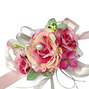 Seda Fucsia Elegante De La Boda De Gasa Rosa Con Decoraci�n / Flor De Mu�eca De Novia (0797-sim116)