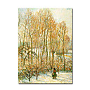 Tendu La Main La Lumi�re Du Soleil Du Matin La Peinture De Paysage Sur La Neige Peinte Par Camille Pissarro (0192-ycf103896)
