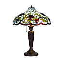 2-la Lumi�re Bleue De Raisin De Table En C�ramique Arbre Mod�le De Lampe Tiffany (0923-xcds016)