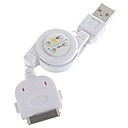 Usb Retr�ctil De Cable De Carga Para Ipod / Iphone 3g/3gs (hf254)