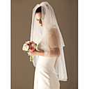 2 Couche De Voile De Mariage Coude (0455-1)