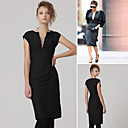 Le Style De Victoria Beckham / Style Heidi Klum / Robe Profonde Ajustement D�collet� En V Sans Manches / Robes Pour Femmes (ff-1802bf117-0853)